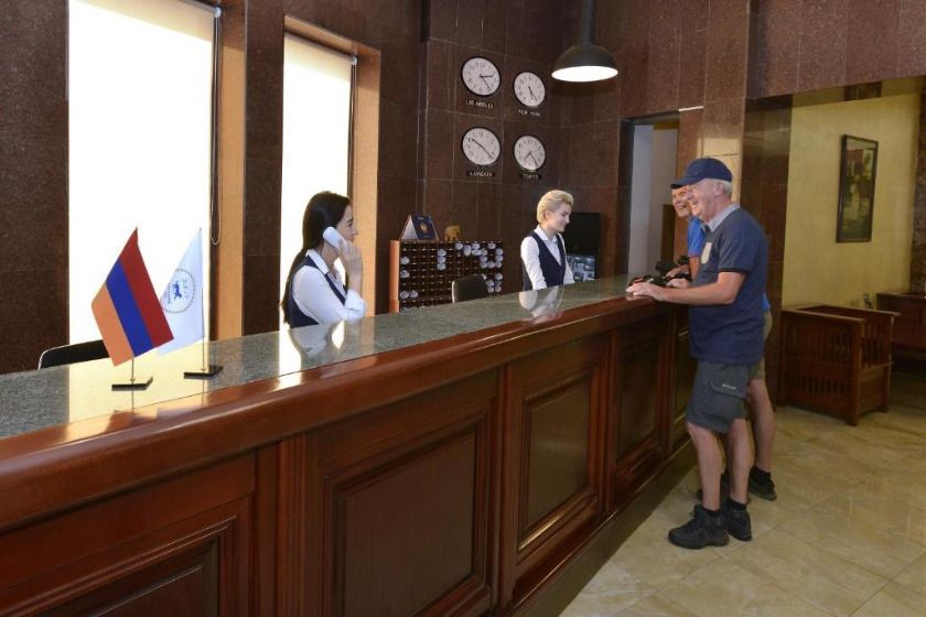 Reception in Ani Central Inn, Yerevan