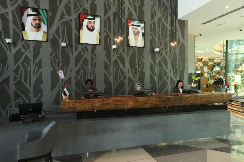 Reception in Al Khoory Sky Garden Hotel Dubai